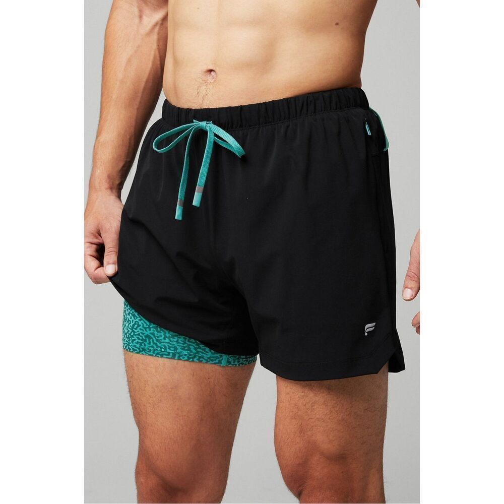 Fabletics Men’s Black The One Short Lined 5in Shirts Size Medium
